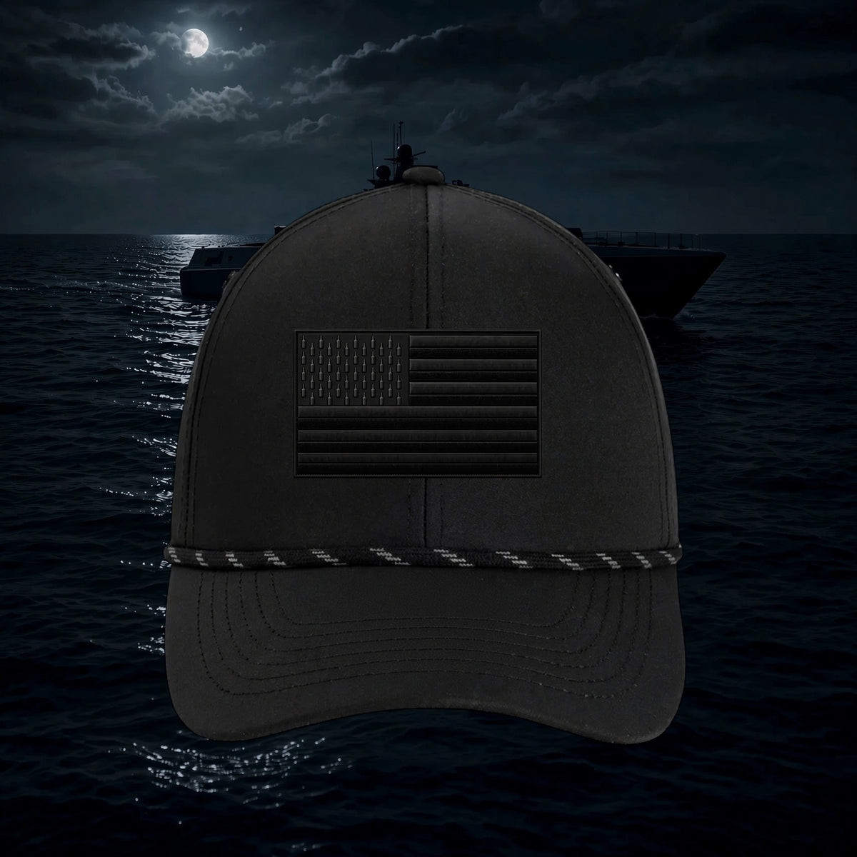 Darkwater Bottle Flag Rope Hat