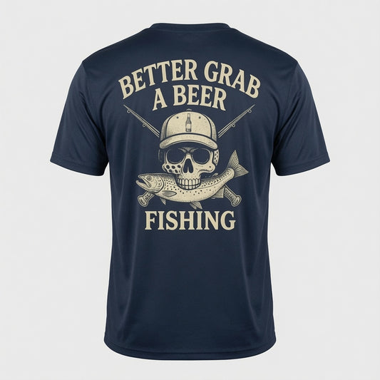 Fishing Fly Skull Logo Short Sleeve