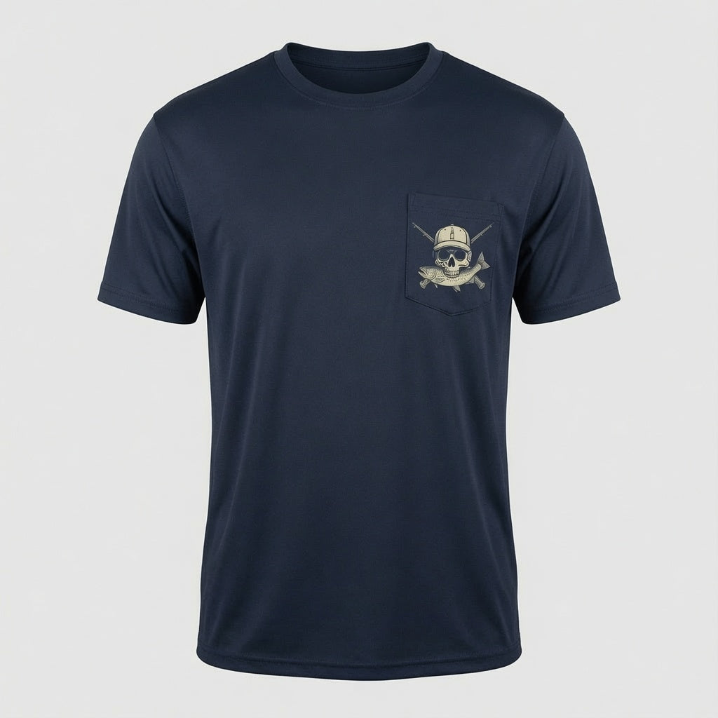 Fishing Fly Skull Logo Short Sleeve