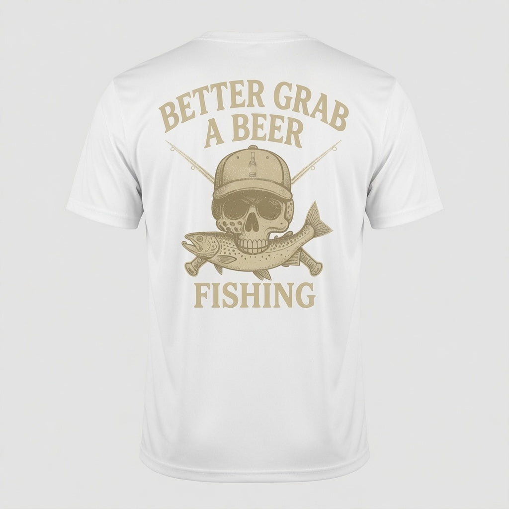 Fishing Fly Skull Logo Short Sleeve