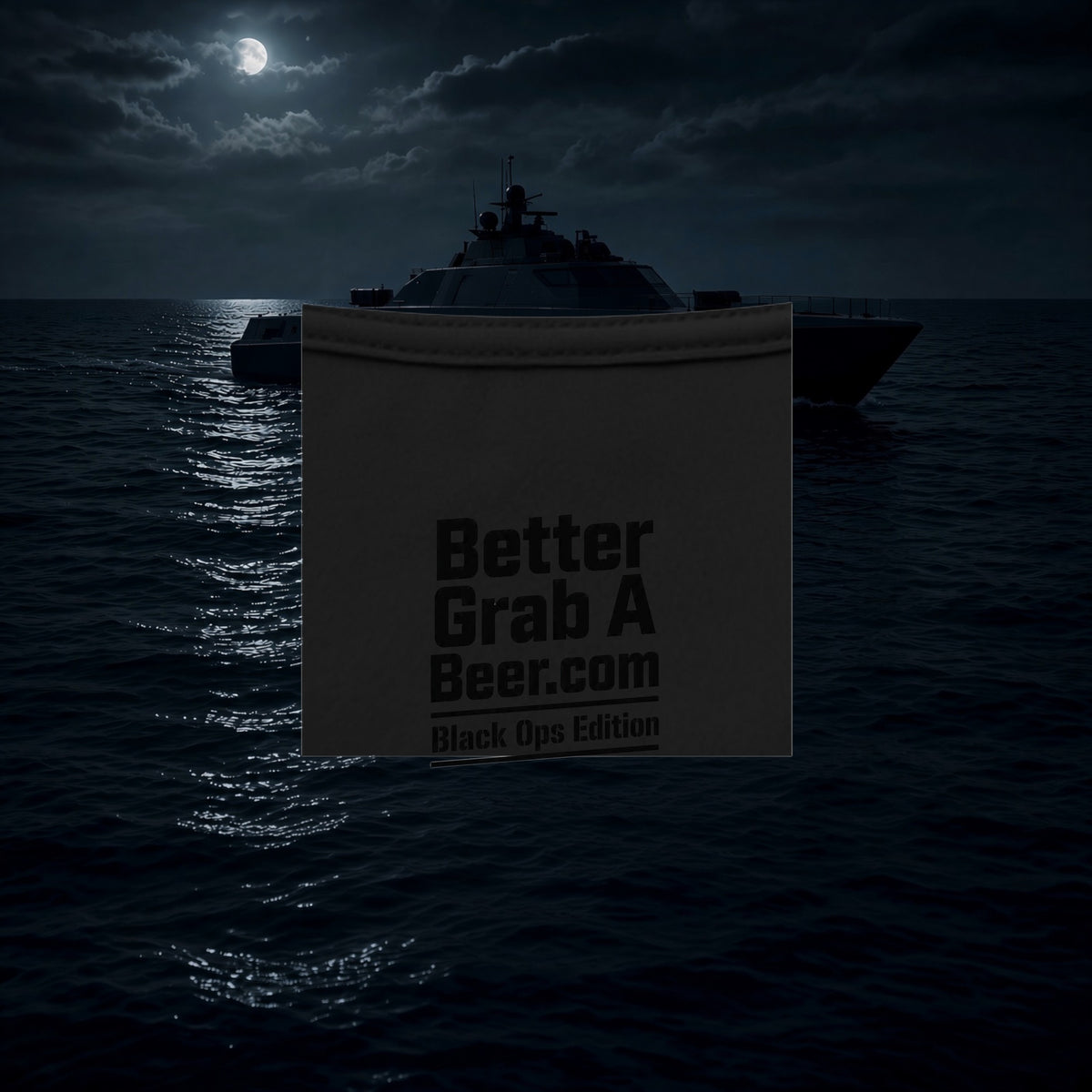 Better Grab A Beer Blackwater long-sleeve performance crew shirt with moisture-wicking polyester fabric