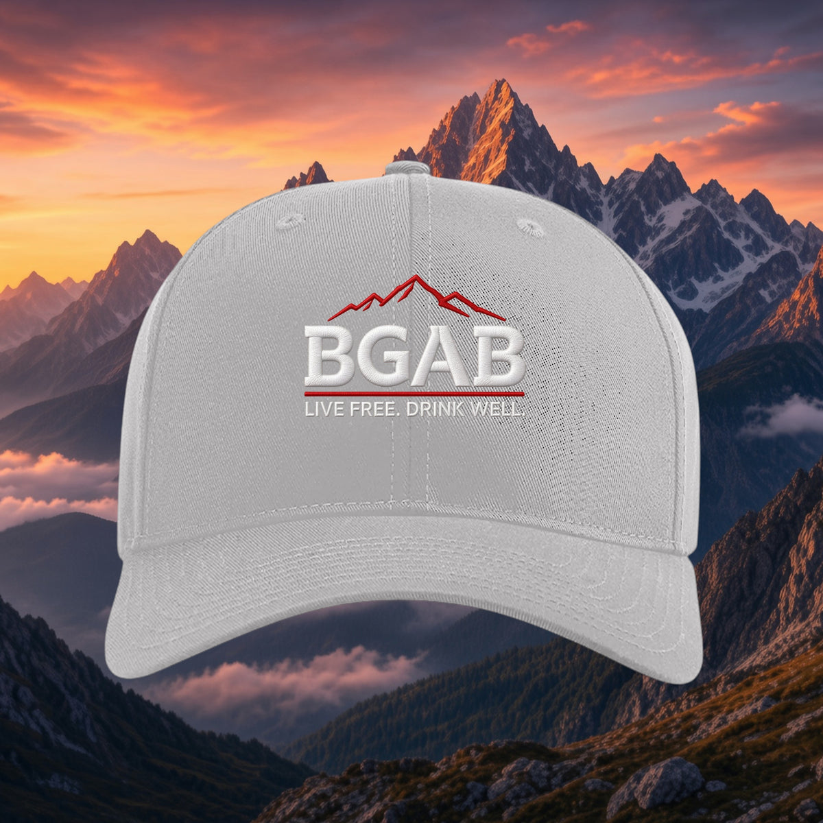 Better Grab A Beer Rockies Pro grey twill snapback cap with embroidered mountain logo and pre-curved bill