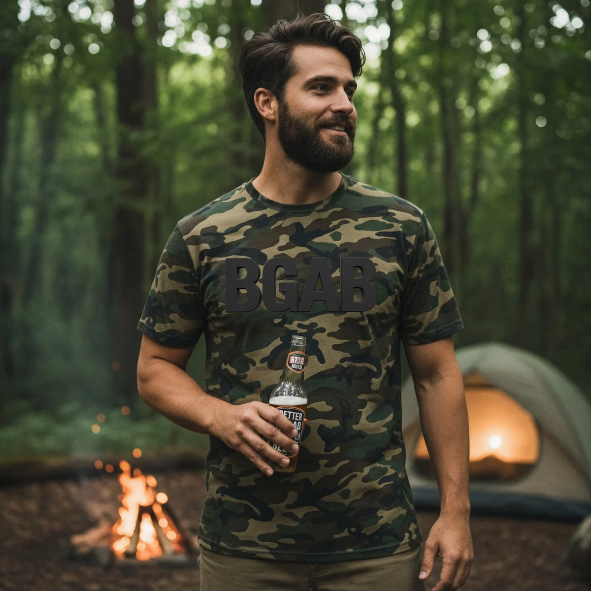 BGAB Predator Camo Black T